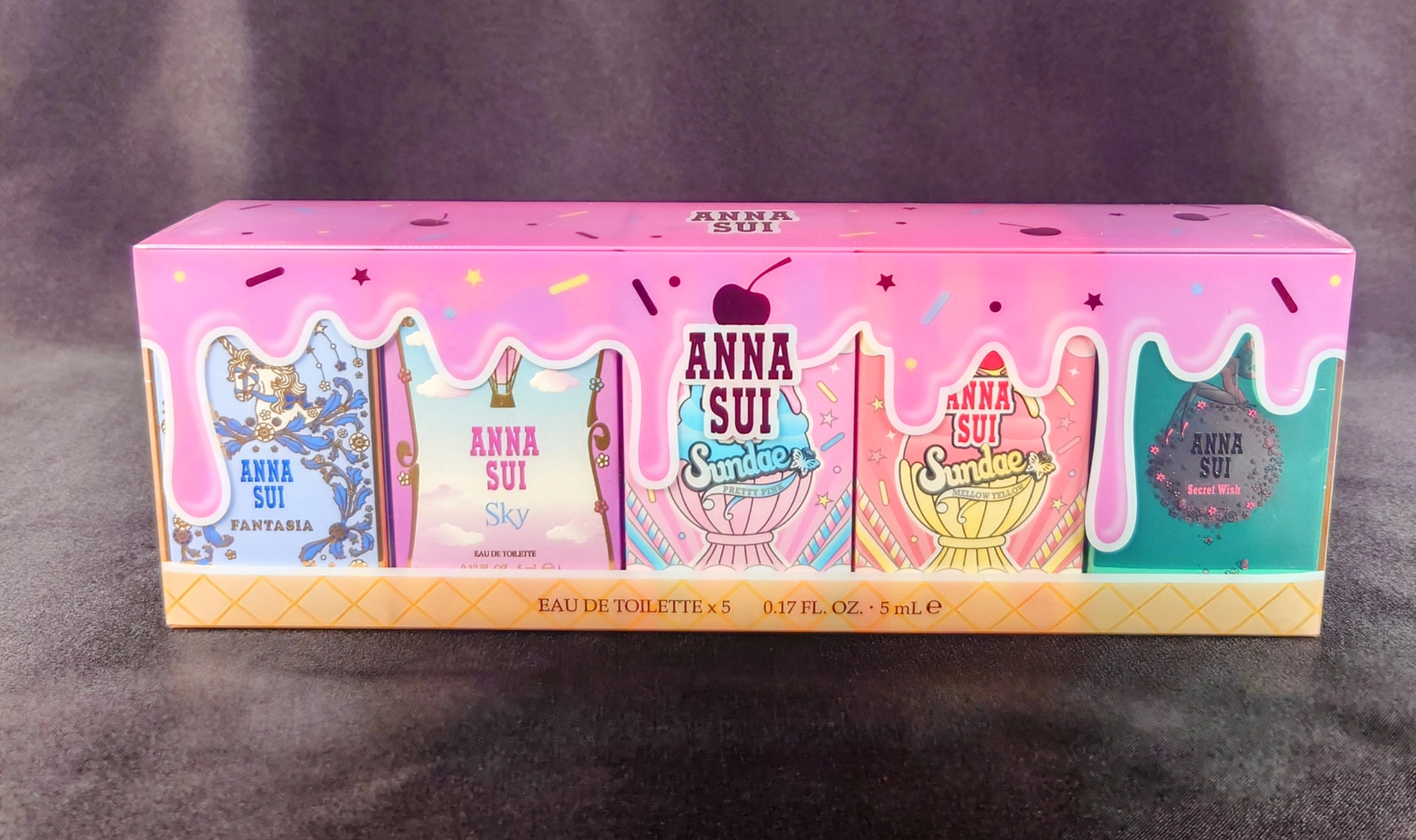 【追加購入】プリティくじ　女性用プチギフト（特賞ステッカー付）ANNA SUIミニ香水オードトワレ5個セット　税込